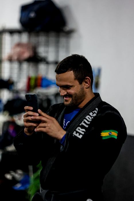 Treino de jiu-jitsu no projeto Cohab City