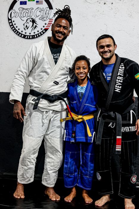 Treino de jiu-jitsu no projeto Cohab City